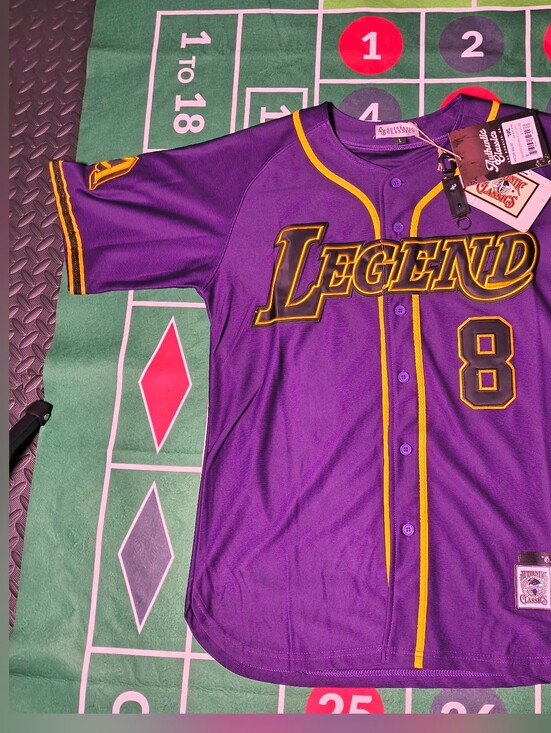 Legends Other - NWT Authentic Classics Kobe Bryant Legend Baseball Jersey Men’s L Purple Gold #8
